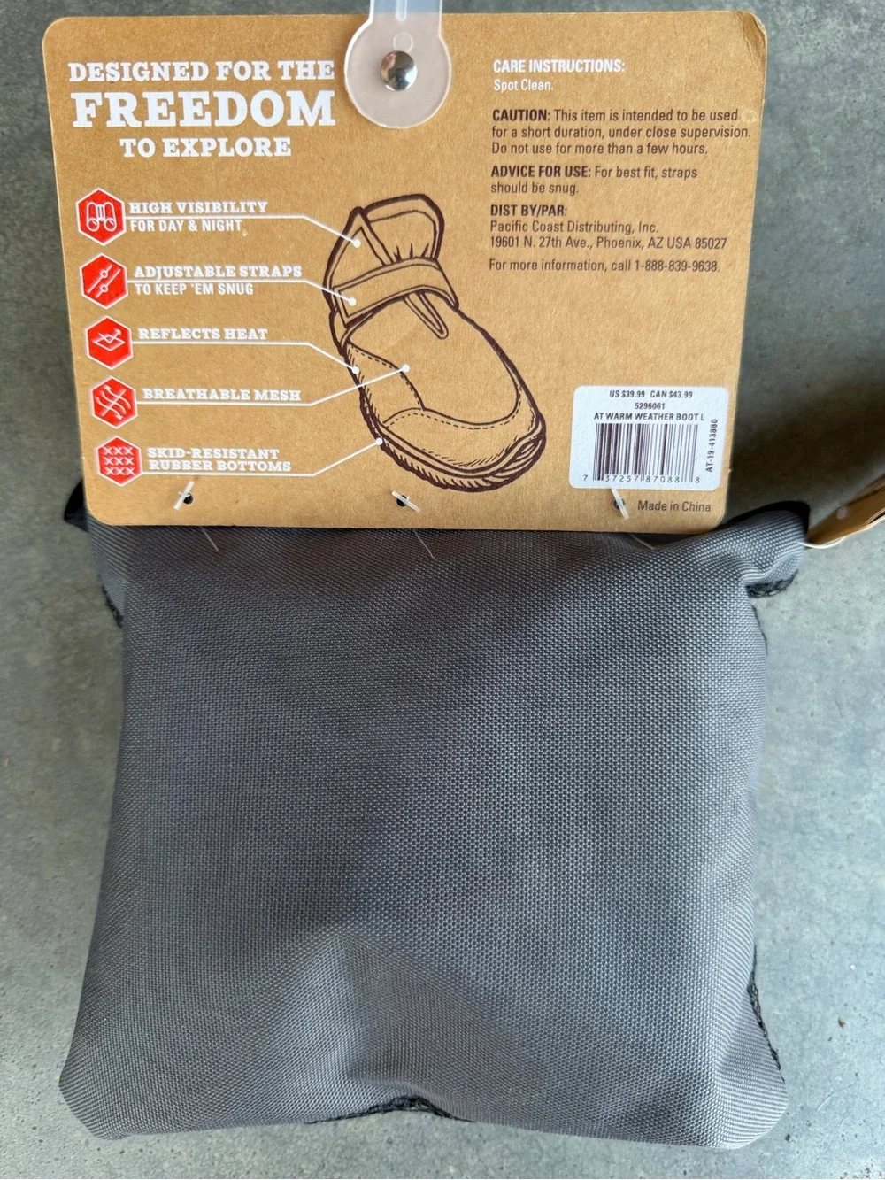 Dog warm weather boots Arcadia Trail size Large